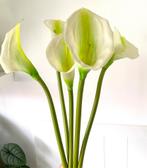 Kunst lelie bloemen groen - wit 5 stuks, Antiek en Kunst, Ophalen of Verzenden