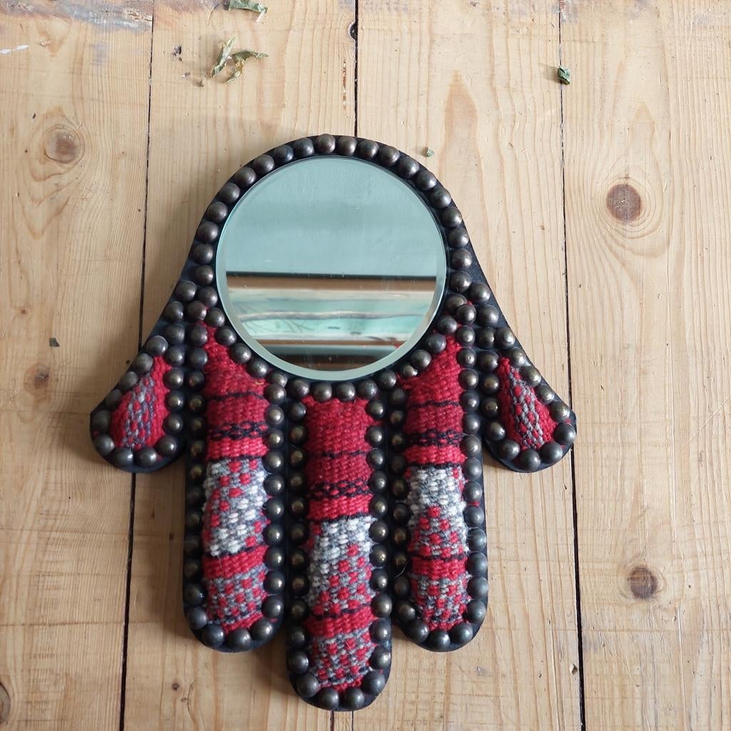 Lucky Vintage set van Marokkaanse kelim spiegels, Huis en Inrichting, Woonaccessoires | Spiegels, Minder dan 50 cm, Gebruikt, N.v.t.