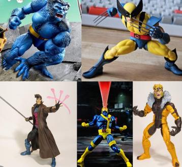 X-MEN 5x MARVEL LEGENDS & MAFEX | Wolverine Cyclops Beast beschikbaar voor biedingen