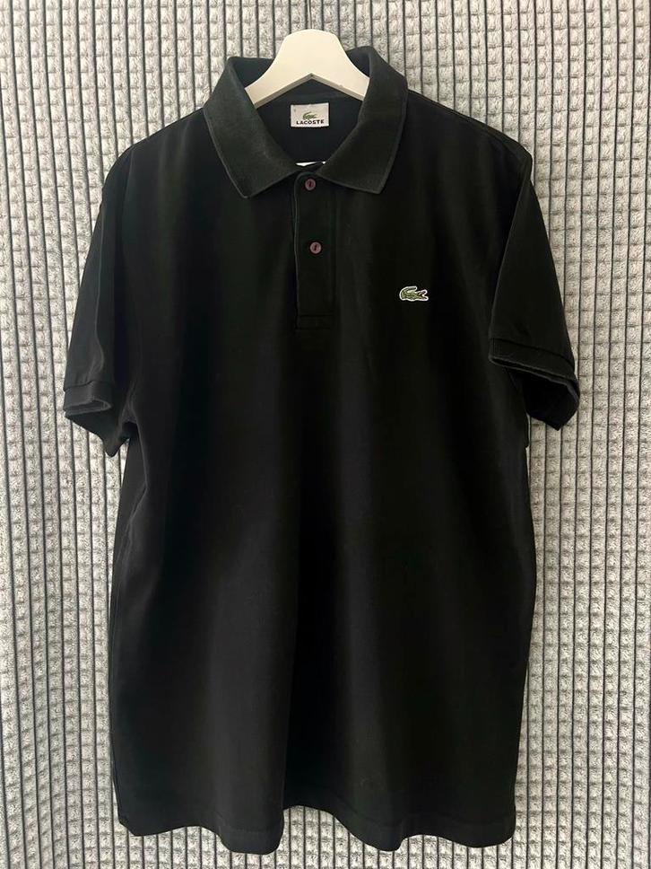 Zwarte Lacoste Polo, Kleding | Heren, Polo's, Zo goed als nieuw, Maat 56/58 (XL), Zwart, Ophalen of Verzenden
