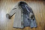 Prachtige suede mantel met bont, Giovanni Italy, Kleding | Dames, Ophalen of Verzenden, Zo goed als nieuw, Maat 38/40 (M), Bruin