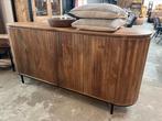 Magazijn leegverkoop dressoir retro Noor mangohout ribbel, Nieuw, Ophalen of Verzenden, Info@wkhome.nl, Argonweg 20 Amersfoort