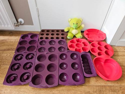 Tupperware multiflex vormen gebruikt €7,50 p.s, Huis en Inrichting, Keuken | Tupperware, Gebruikt, Overige typen, Bruin, Paars