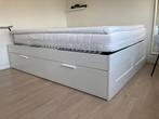 Compleet bed brimnes, Ophalen, Wit, Tweepersoons, Zo goed als nieuw