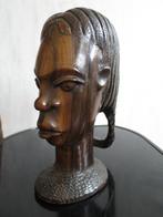 mooi uit zwaar coromandel hout gesneden beeld 20 cm, Antiek en Kunst, Ophalen of Verzenden
