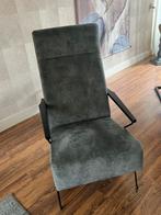 Fauteuil kleur: groen: stof metaal, Ophalen, 75 tot 100 cm, Zo goed als nieuw, Stof