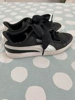 Puma Sneakers zwart/zilver met grote strik, maat 37, Ophalen, Puma, Zwart, Sneakers of Gympen