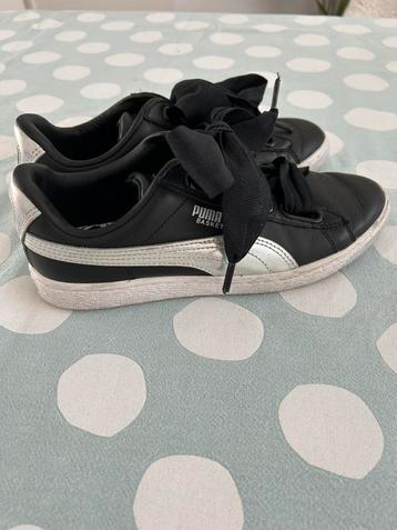 Puma Sneakers zwart/zilver met grote strik, maat 37 beschikbaar voor biedingen