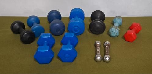 Partij dumbells (totaal 27kg), Sport en Fitness, Fitnessmaterialen, Gebruikt, Dumbbell, Armen, Benen, Borst, Buik, Rug, Ophalen
