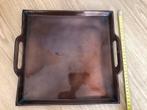 Bruin Vierkant Dienblad met Handvatten 30x30cm, Huis en Inrichting, Woonaccessoires | Dienbladen, Ophalen of Verzenden, Zo goed als nieuw