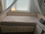 IKEA BED: Hemmes bedbank met 3 lades, Huis en Inrichting, Ophalen, Eenpersoons, Wit, 80 cm