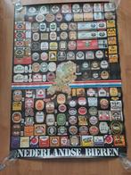 Poster oude Nederlandse bier etiketten, Overige merken, Overige typen, Gebruikt, Ophalen of Verzenden