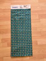 Lap katoenen stof turquoise ruitje 1.30 x 1.50 m nieuw, Hobby en Vrije tijd, Stoffen en Lappen, Overige kleuren, 120 cm of meer