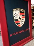 Porsche Logo Lichtbak met Houten Omlijsting, Ophalen
