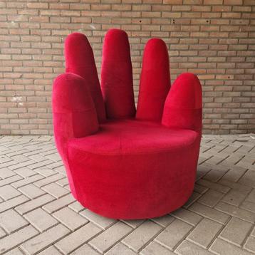 Volwassen retro handstoel  rode handstoel jaren 90 beschikbaar voor biedingen