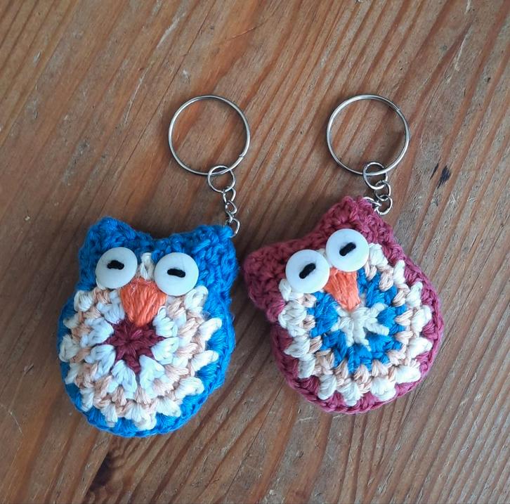 Gehaakte sleutelhanger uil, Hobby en Vrije tijd, Breien en Haken, Nieuw, Haken, Overige typen, Ophalen of Verzenden
