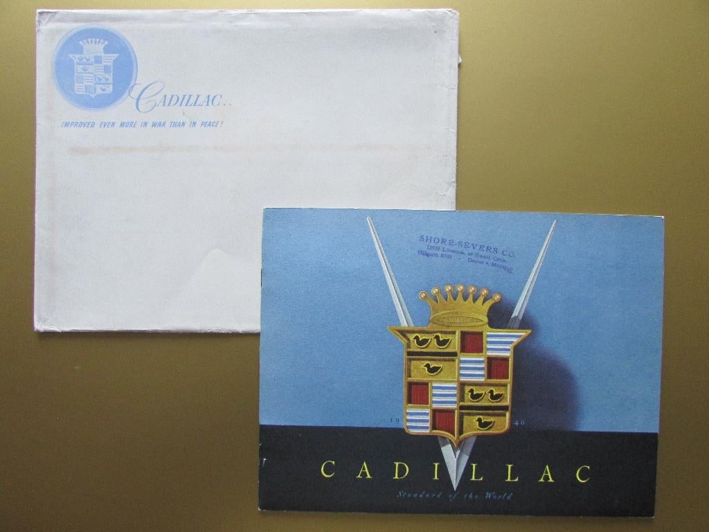 1946 CADILLAC prestige brochure, met envelop, Engels, Ophalen of Verzenden, Zo goed als nieuw, Overige merken