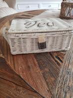 Zgan  riviera maison  rattan tea box   wit, Ophalen of Verzenden, Zo goed als nieuw
