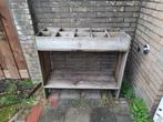 Houten plantenbak met vakken, Tuin en Terras, Bloembakken en Plantenbakken, Ophalen, Tuin, Gebruikt, 100 cm of meer