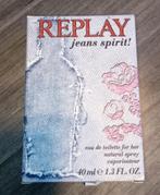 Nieuwe parfum Replay Jeans Spirit 40 ml, Sieraden, Tassen en Uiterlijk, Uiterlijk | Parfum, Ophalen of Verzenden, Nieuw
