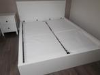IKEA Malm 2-persoons bed 160x200 + lattenbodems, Huis en Inrichting, Slaapkamer | Bedden, Gebruikt, Wit, Tweepersoons, Ophalen of Verzenden