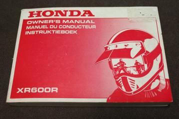 Honda XR600R 1991 motorfiets instructie boek owner's manual beschikbaar voor biedingen