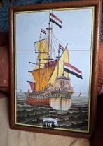 VII Provinciën ADM De Ruiter tegel tableau schip lijst hout!, Antiek en Kunst, Antiek | Wandborden en Tegels, Verzenden