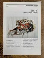 Product info brochure Mercedes-Benz 190D 2.5 motor OM602, Ophalen of Verzenden, Nieuw, Mercedes, Mercedes-Benz