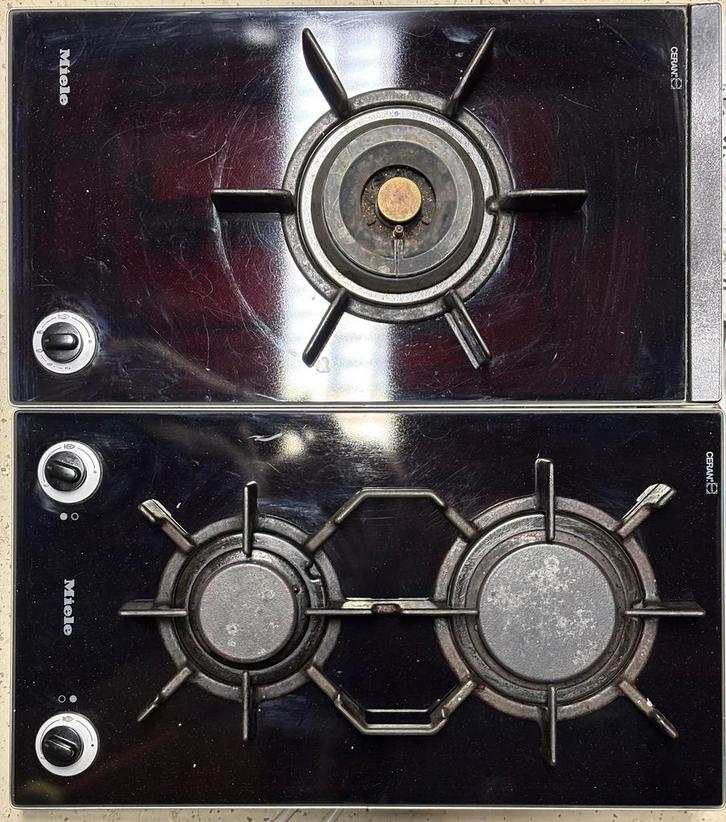 Miele inbouwappartuur wokbrander grill en 2-pitter, Witgoed en Apparatuur, Kookplaten, Zo goed als nieuw, Inbouw, Gas, 5 kookzones of meer