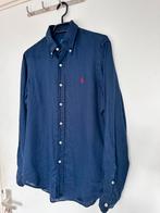 Linnen Ralph Lauren overhemd navy blue, Ophalen of Verzenden, Zo goed als nieuw, Blauw