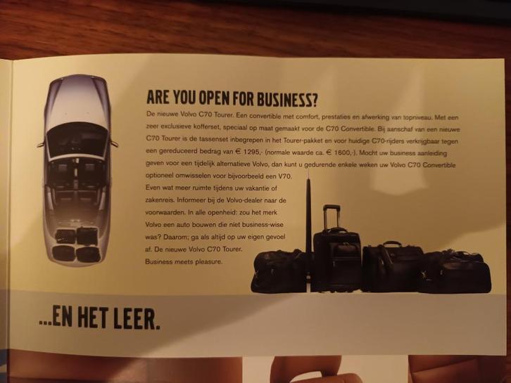 Gezocht: Kofferset / Reistassenset Volvo C70 Cabrio, Auto diversen, Auto-accessoires, Nieuw, Ophalen of Verzenden