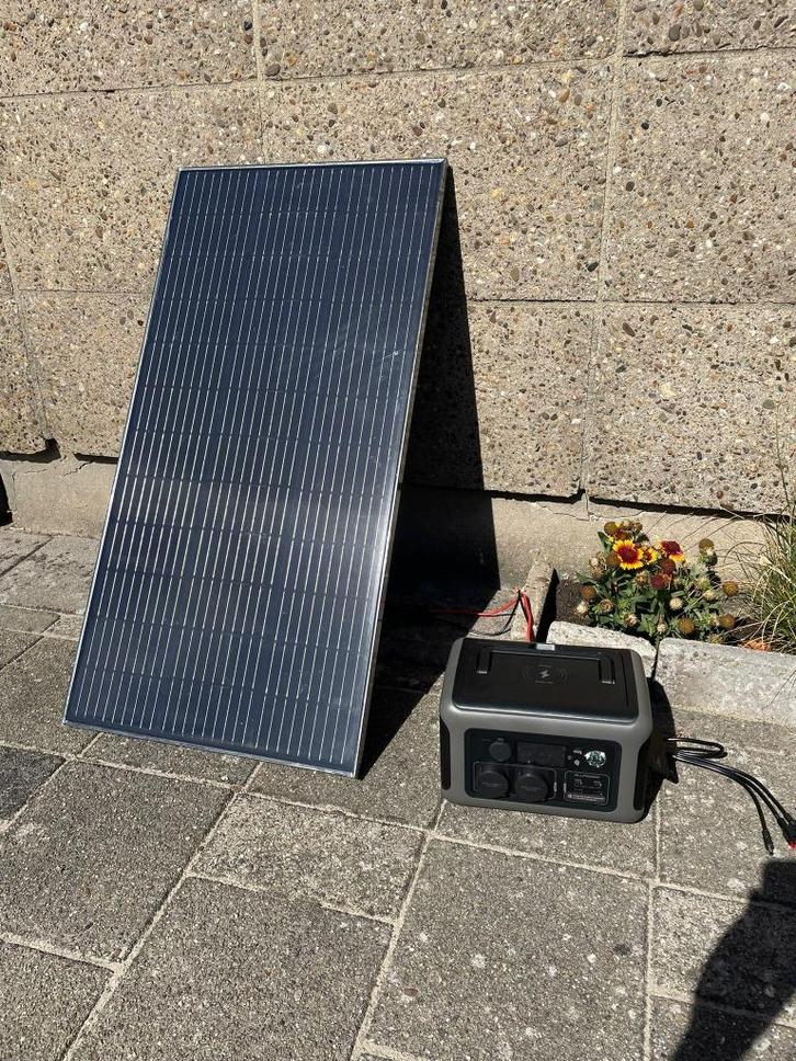 Powerstation 600W / 299Wh + 100w Zonnepaneel Thuisbatterij, Caravans en Kamperen, Kampeeraccessoires, Nieuw, Ophalen