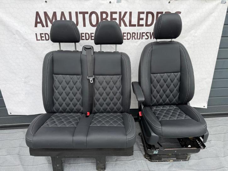 Bestuurder +Bijrijdersbank met zwart leder ruitje Vito W447, Auto-onderdelen, Interieur en Bekleding, Mercedes-Benz, Nieuw, Ophalen