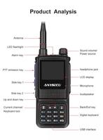 Anysecu AC-881 6 Band Transceiver 5W + AIR, Telecommunicatie, Portofoons en Walkie-talkies, Verzenden, Nieuw, Met broekklem