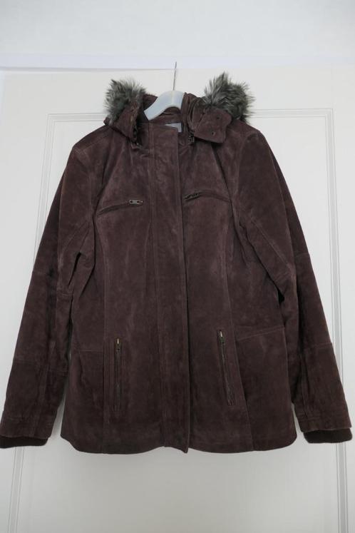 Mooie Essentials leren damesjas maat 46, Kleding | Dames, Jassen | Winter, Zo goed als nieuw, Maat 46/48 (XL) of groter, Bruin