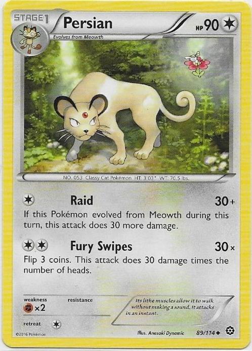 Steam Siege,  Persian [uncommon] 89/114, Hobby en Vrije tijd, Verzamelkaartspellen | Pokémon, Nieuw, Losse kaart, Verzenden