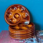 St. Clement set van 6 vintage escargots slakken bordjes, Verzenden, Overige stijlen, Bord(en)