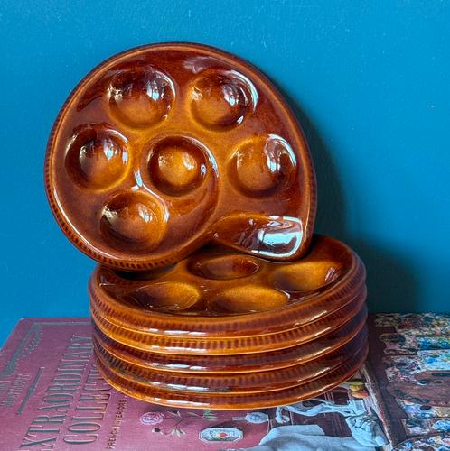 St. Clement set van 6 vintage escargots slakken bordjes, Huis en Inrichting, Keuken | Servies, Bord(en), Overige stijlen, Verzenden