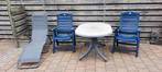 Mooie tuinset van hartman blauw en grijs met 6 stoelen en 2, Tuin en Terras, Tuinstoelen, Ophalen, Zo goed als nieuw, Kunststof