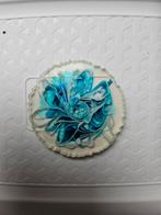 Handgemaakte Resin Onderzetter - Blauwe Bloem, Ophalen of Verzenden, Nieuw