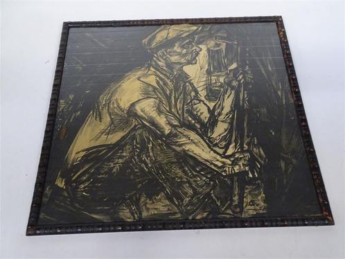 A5762 Jan Toorop - De Mijnwerker [Litho], Antiek en Kunst, Kunst | Litho's en Zeefdrukken, Ophalen of Verzenden