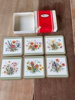6 Pimpernel Onderzetters met Bloemenmotief, Huis en Inrichting, Ophalen of Verzenden, Gebruikt, Glas of Kopje