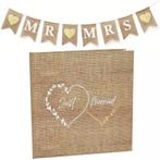 Jute slinger en gastenboek, Hobby en Vrije tijd, Feestartikelen, Versiering, Nieuw, Info@sweet-one.nl, Geboorte of Huwelijk