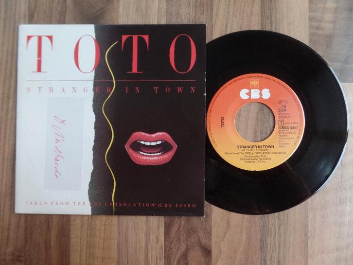 single  Toto - Stranger In Town, Cd's en Dvd's, Vinyl Singles, Gebruikt, Single, Rock en Metal, 7 inch, Ophalen of Verzenden