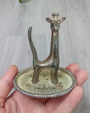 Vintage Giraf Ringhouder Verzilverd beschikbaar voor biedingen