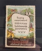 Sluitzegel stads promotie VVV Groesbeek 2, Postzegels en Munten, Ophalen of Verzenden, T/m 1940, Gestempeld