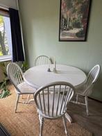 Ronde tafel met vier stoelen, Huis en Inrichting, Complete eetkamers, Ophalen, Gebruikt, 4 tot 6 stoelen