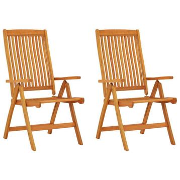 Tuinstoelen 2 st inklapbaar massief eucalyptushout beschikbaar voor biedingen