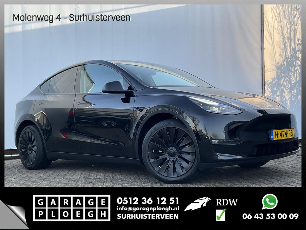 Tesla Model Y Long Range AWD 75 kWh Autopilot Leer Pano.dak, Auto's, Tesla, Navigatiesysteem, Gebruikt, Zwart, Origineel Nederlands