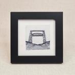 Ets De Hef Rotterdam 10x10 cm inclusief lijst, Minder dan 50 cm, Oorspronkelijke maker, Nieuw, Ophalen of Verzenden